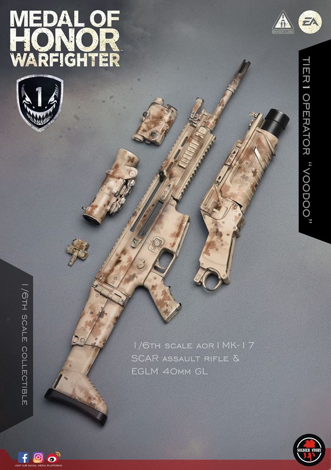 Load image into Gallery viewer, Medal Of Honor Warfighter - MK17 Assault Rifle w/ Accessories Set
