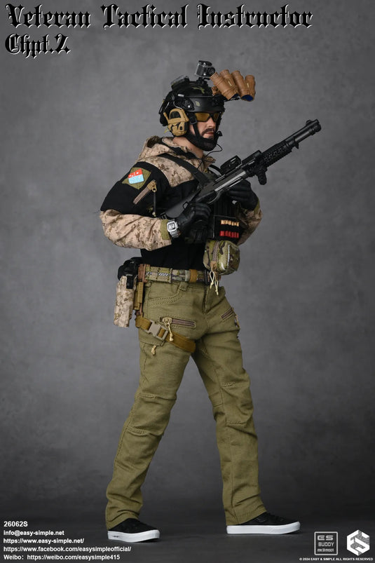 Veteran Tactical Instructor Z - Body Armor w/Black Multicam Chest Rig Set
