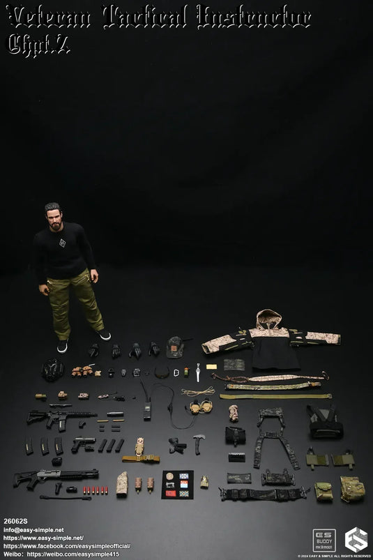 Veteran Tactical Instructor Z - Body Armor w/Black Multicam Chest Rig Set