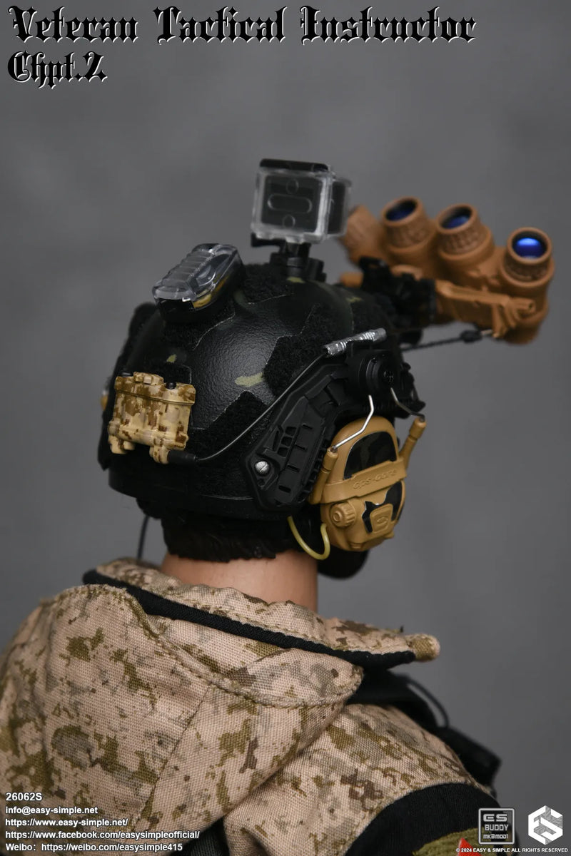 Load image into Gallery viewer, Veteran Tactical Instructor Z - Black Multicam Helmet w/NVG &amp; Radio Set
