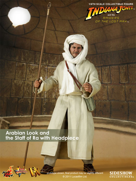 Load image into Gallery viewer, Indiana Jones ROTLA - Arab Garb &amp; Headscarf w/Staff of Ra &amp; Map Set
