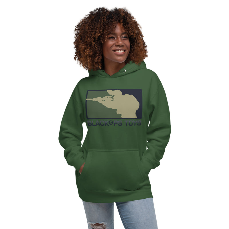 Load image into Gallery viewer, Unisex cotton Hoodie with original BlackOpsToys army camouflage logo

