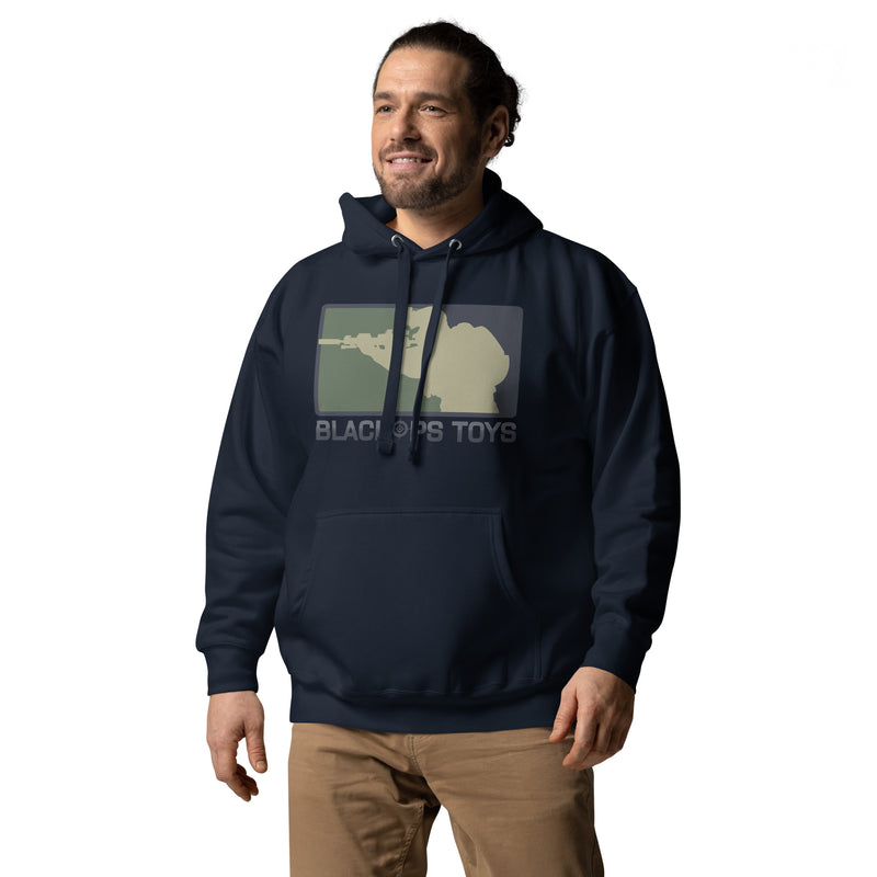 Load image into Gallery viewer, Unisex cotton Hoodie with original BlackOpsToys army camouflage logo
