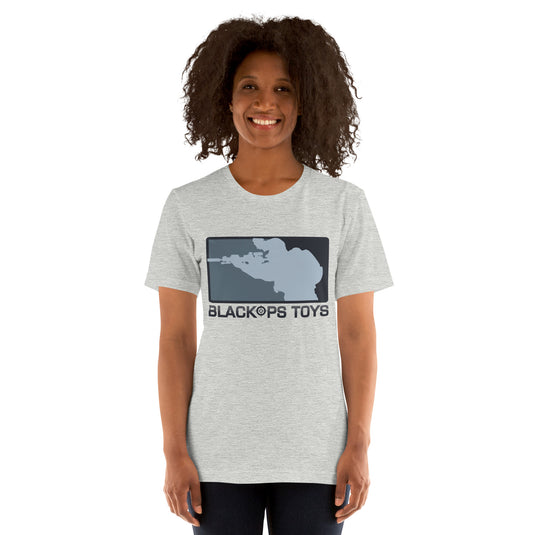 Unisex cotton t-shirt with BlackOpsToys NWU1 logo