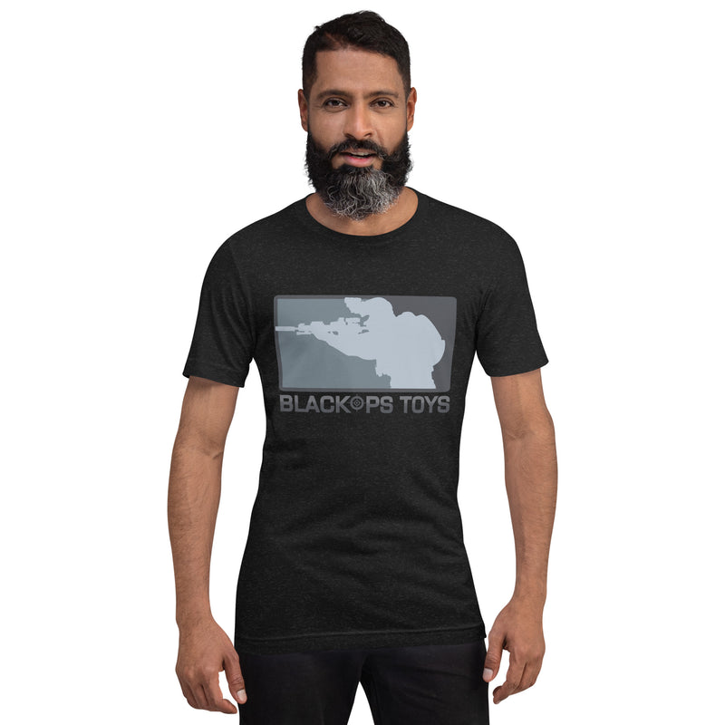 Load image into Gallery viewer, Unisex cotton t-shirt with BlackOpsToys NWU1 logo
