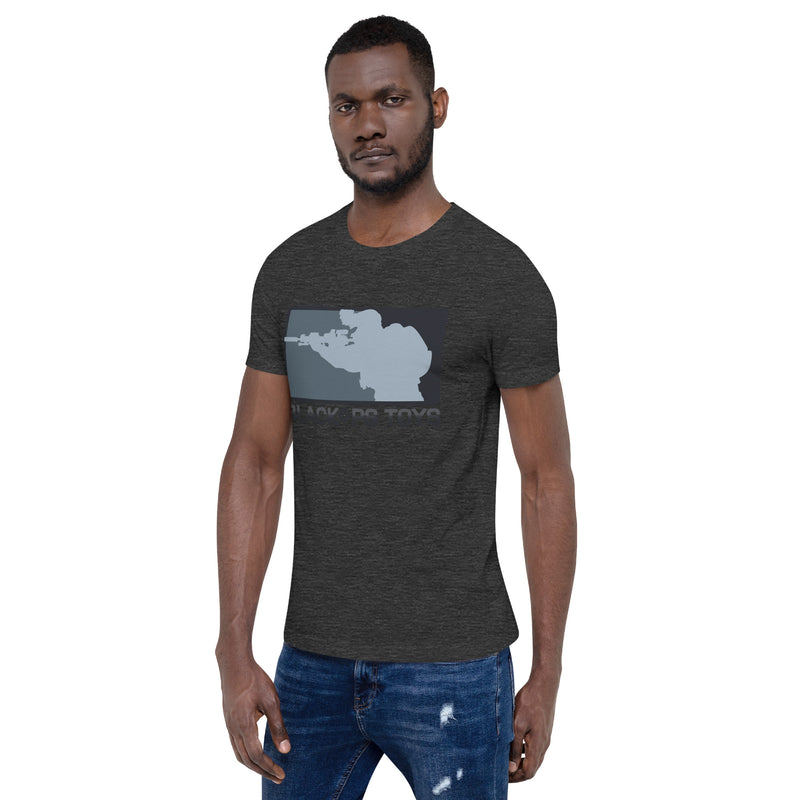 Load image into Gallery viewer, Unisex cotton t-shirt with BlackOpsToys NWU1 logo
