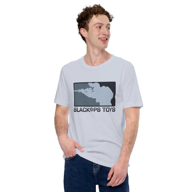 Load image into Gallery viewer, Unisex cotton t-shirt with BlackOpsToys NWU1 logo
