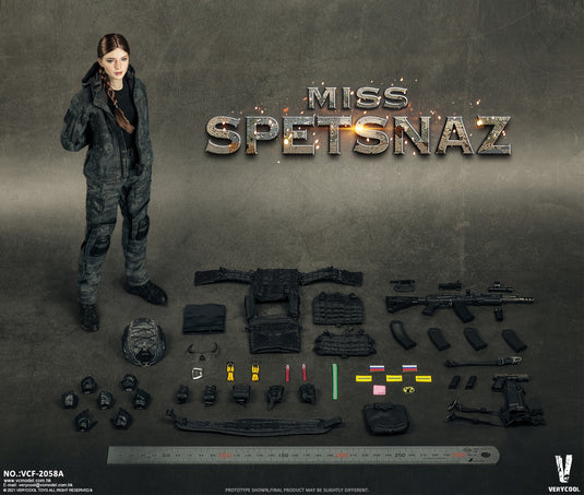 Miss Spetsnaz - Female Black Multicam Combat Uniform Set