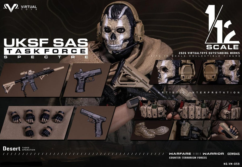 Load image into Gallery viewer, PREORDER DEPOSIT 1/12 UK SAS Task Force Specter - MINT IN BOX
