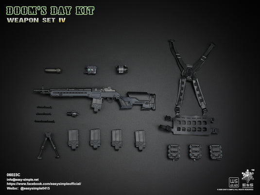 Doom's Day Kit Weapon Set IV - Black M14 Rifle - MINT IN BOX