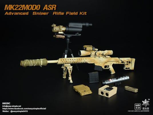 Tan Desert Camo Scope w/PEQ & Canted Red Dot Sight