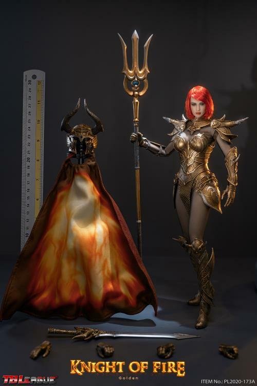 Load image into Gallery viewer, Knight Of Fire - Gold Ver. - Armored Gloved Hand Set
