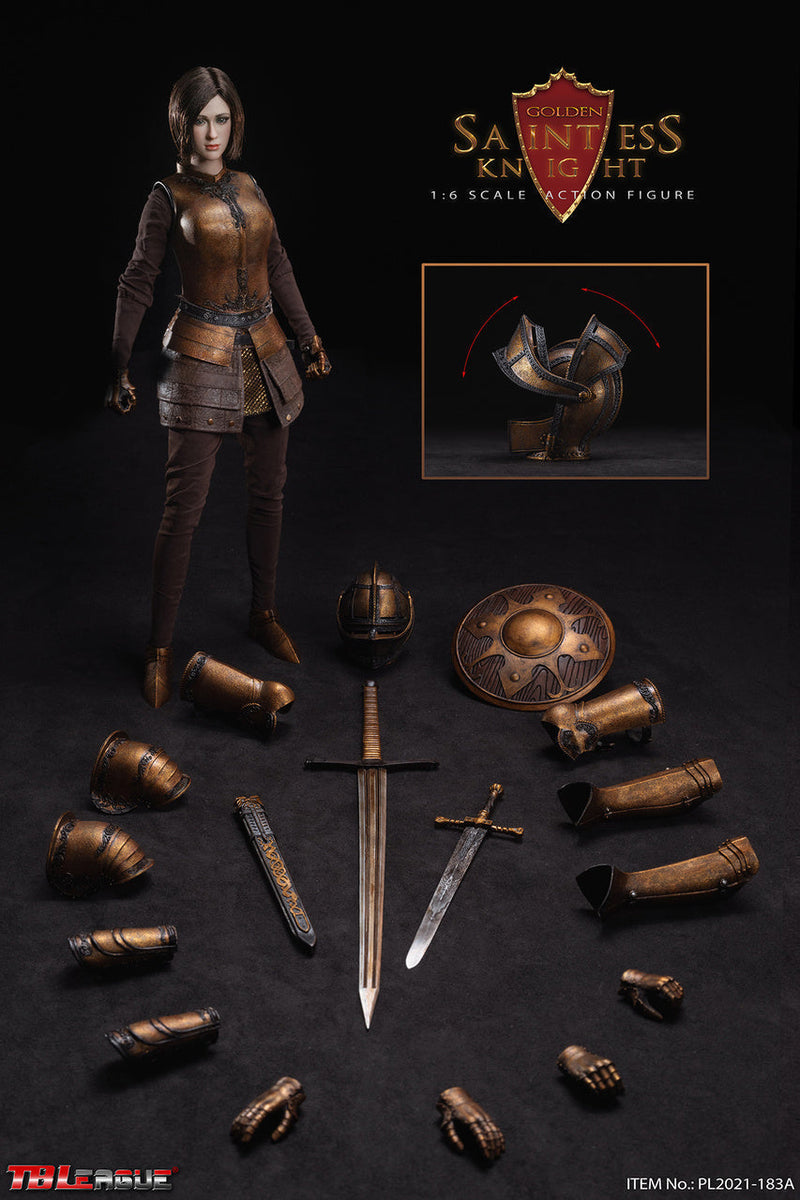 Load image into Gallery viewer, Saintless Knight Gold Ver - Gold Like Female Armored Gloved Hand Set
