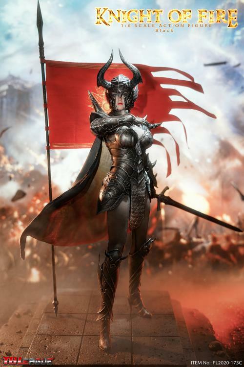 Load image into Gallery viewer, Knight Of Fire - Black Ver - Wired Cape
