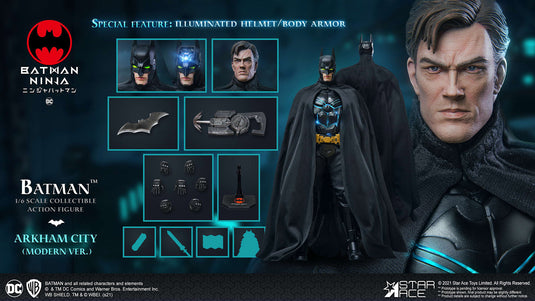 Ninja Batman Modern Ver - Black Male Body w/Armor & 3D Printed Pegs