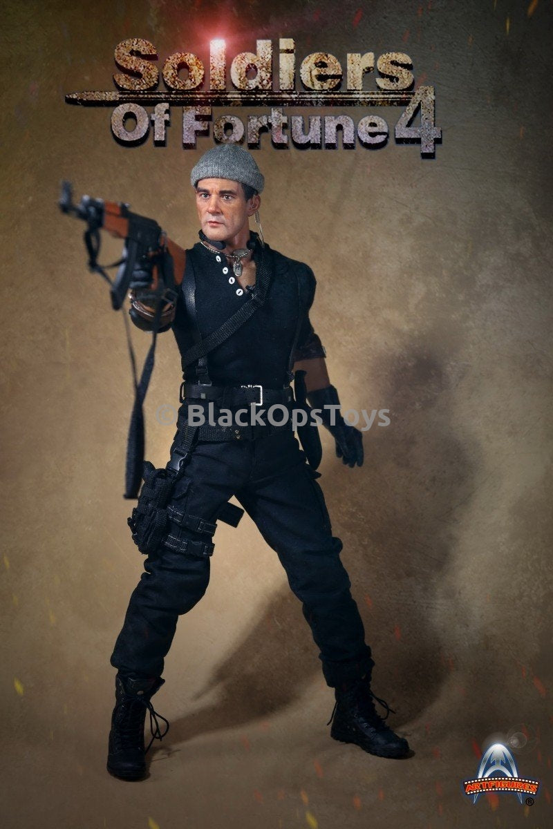 Load image into Gallery viewer, Soldiers of Fortune 4 Galgo from The Expendables 3 Black Leather Belt
