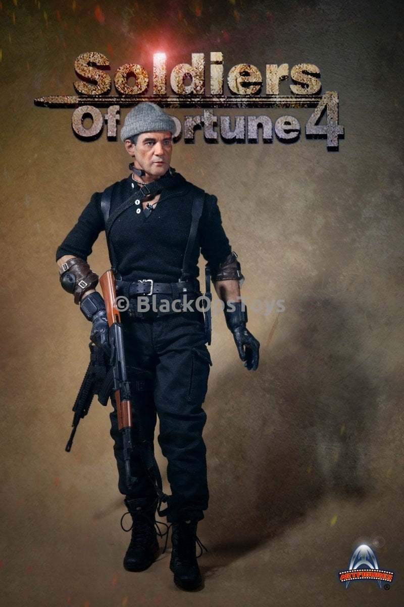 Load image into Gallery viewer, Soldiers of Fortune 4 Galgo from The Expendables 3 Black Leather Belt
