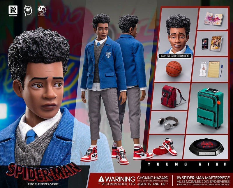 Load image into Gallery viewer, Miles Morales - Male Head Sculpt w/Hands
