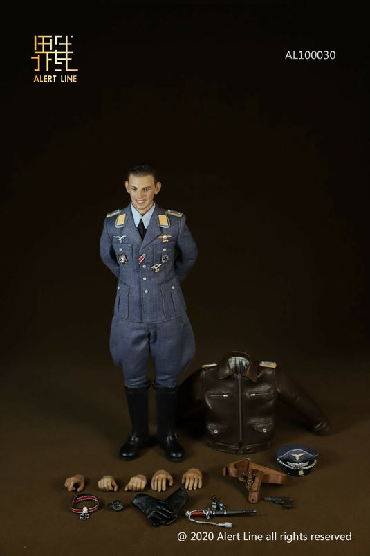 WWII - Luftwaffe Fighter Ace - Blue Military Uniform Set