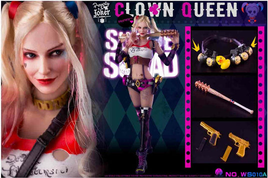 Clown Queen - Belt w/Gold Like Pistol & Pink Pouch