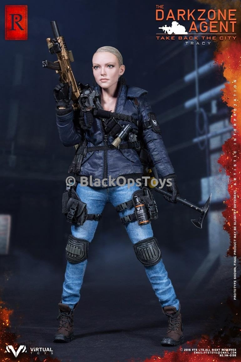 Load image into Gallery viewer, VTS The Division Darkzone Agent Tracy &quot;R&quot; Blue Coat Version Mint in Box
