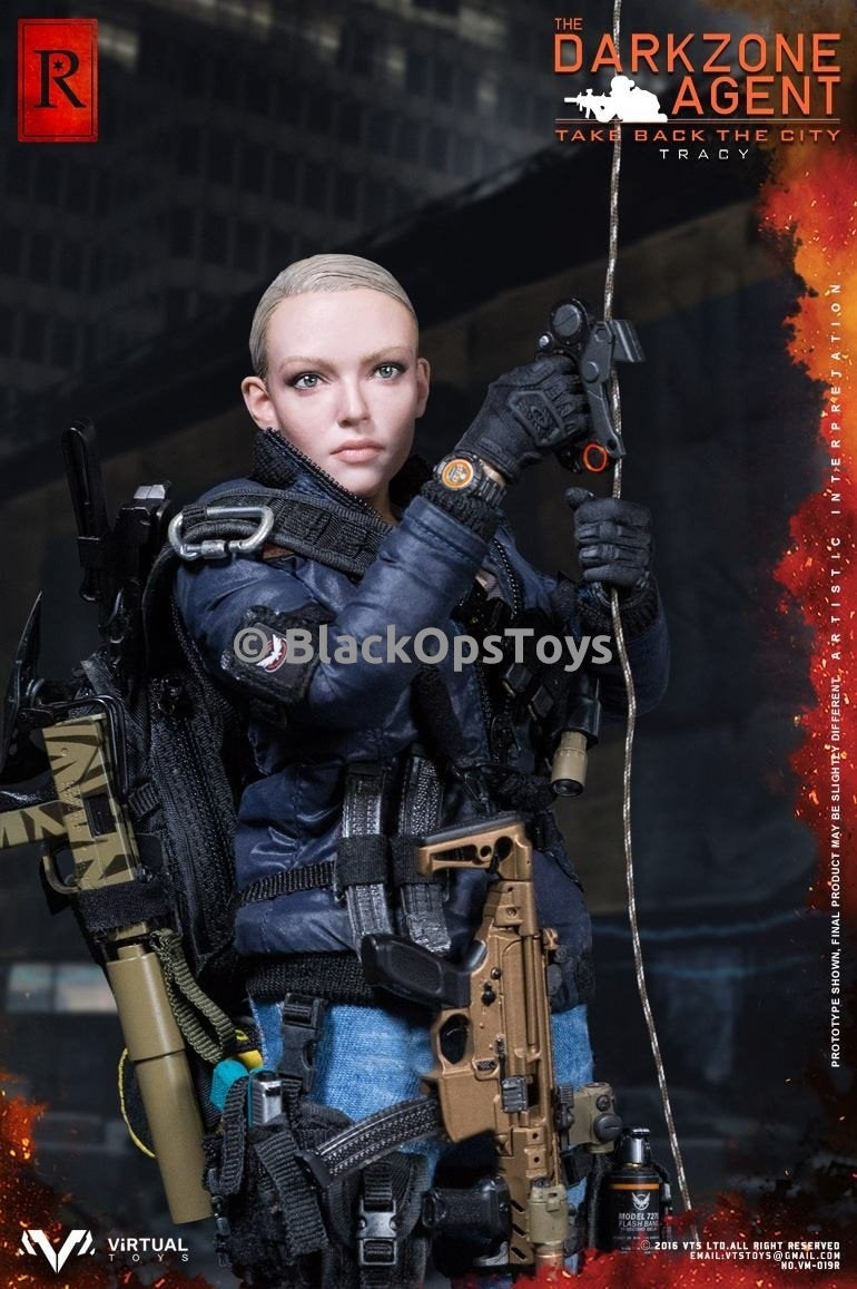 Load image into Gallery viewer, VTS The Division Darkzone Agent Tracy &quot;R&quot; Blue Coat Version Mint in Box

