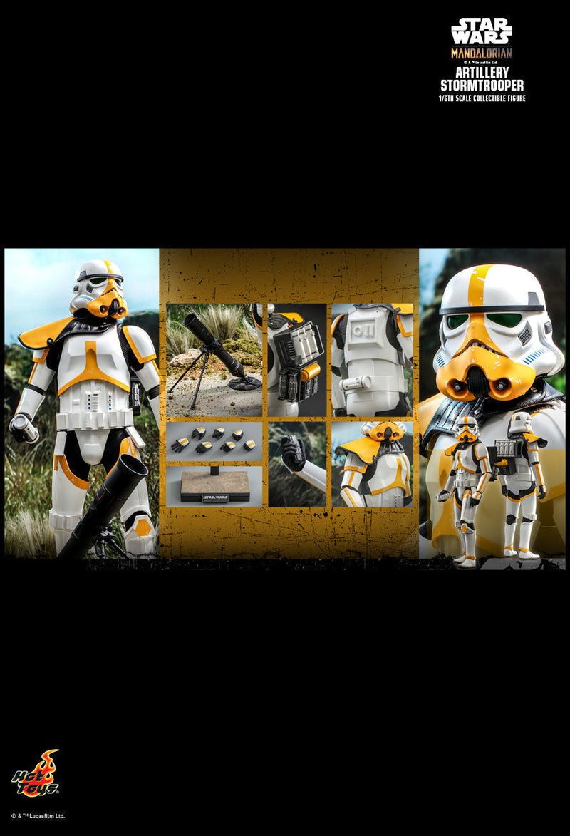 Load image into Gallery viewer, Star Wars Artillery Stormtrooper - White &amp; Yellow Thigh Armor
