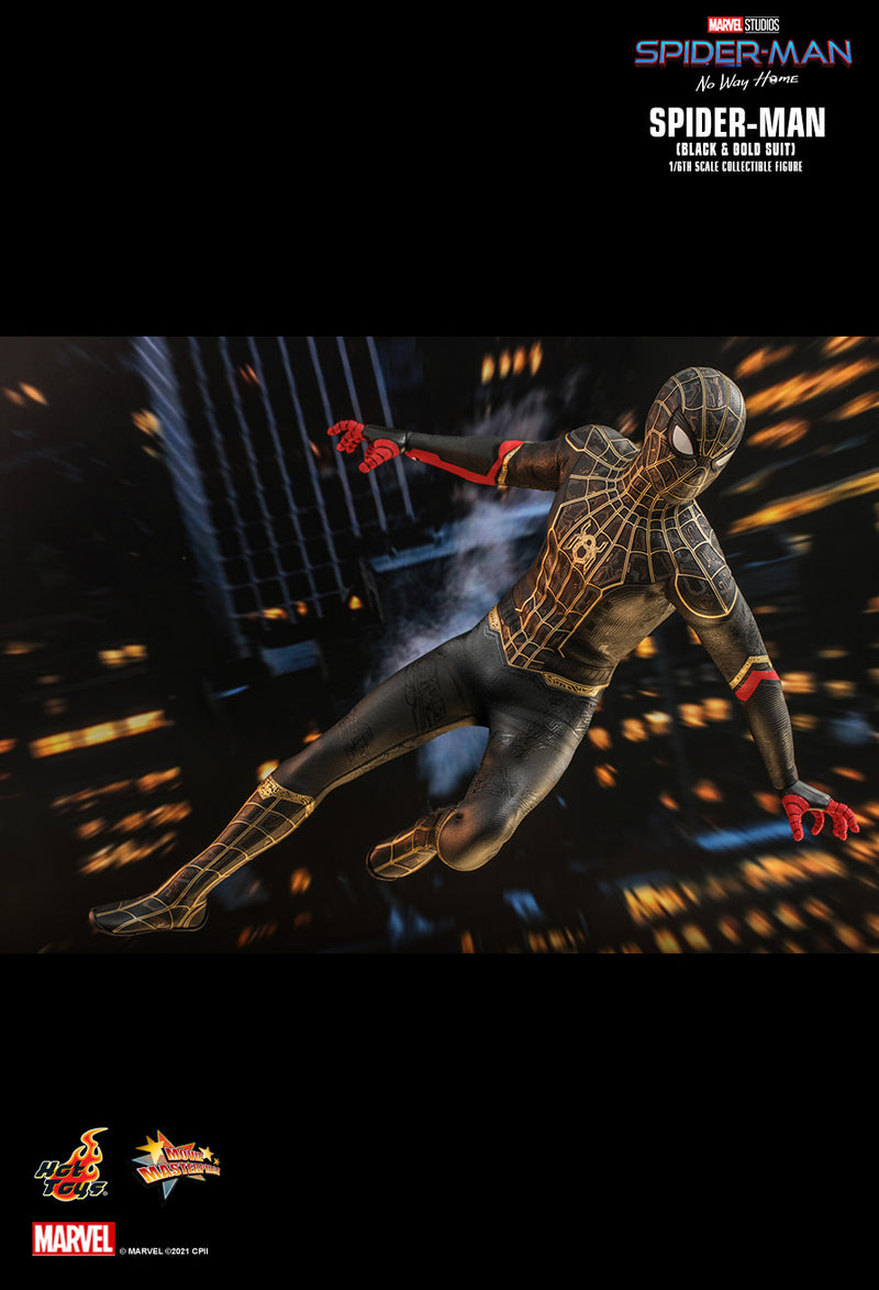 Load image into Gallery viewer, Spider-Man: No Way Home - Spider-Man Black &amp; Gold Suit - MINT IN BOX
