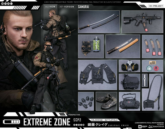 Extreme Zone Samurai Craig - Black Crossbody Satchel