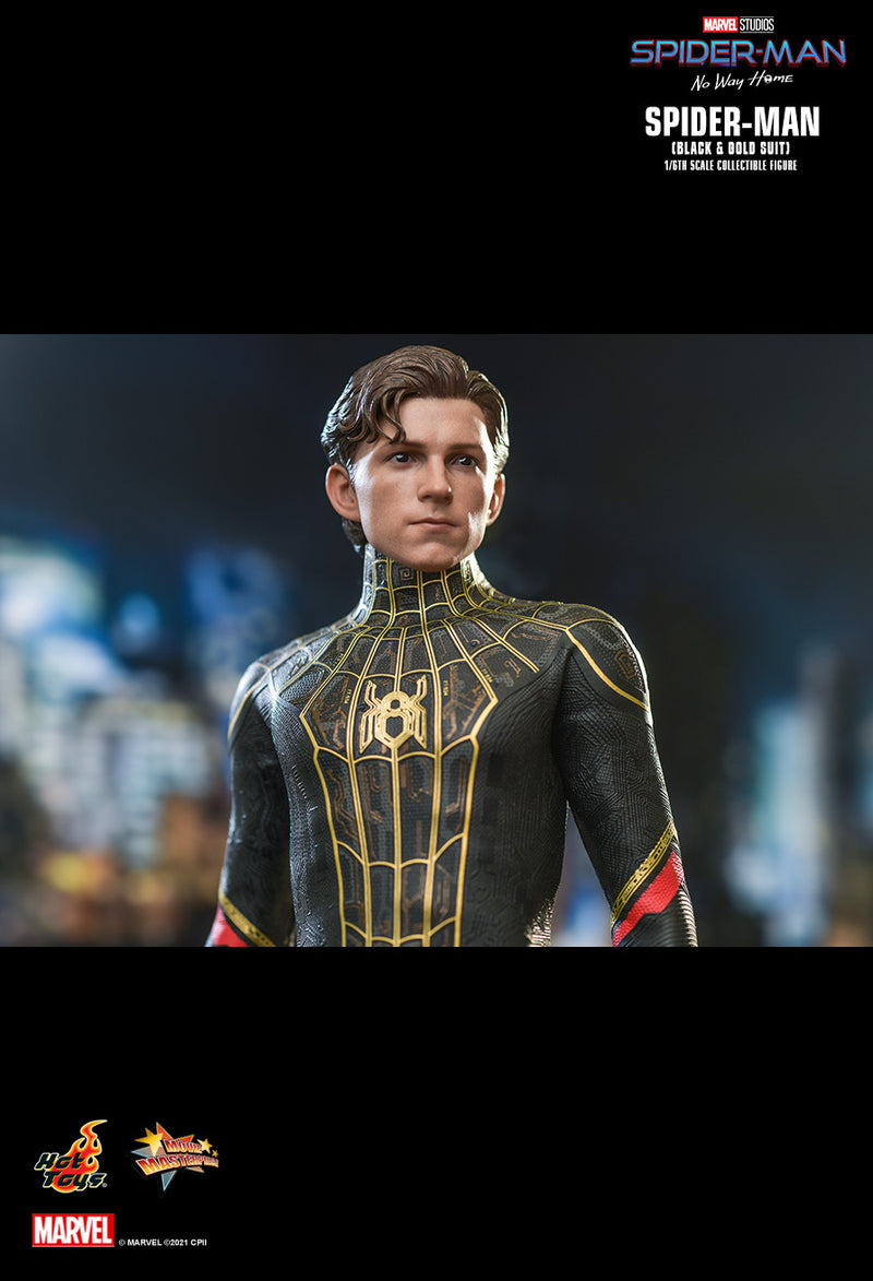 Load image into Gallery viewer, Spider-Man: No Way Home - Spider-Man Black &amp; Gold Suit - MINT IN BOX
