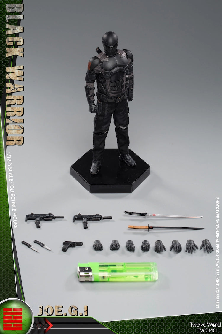 Load image into Gallery viewer, 1/12 - G.I. Joe Snake Eyes - Male Base Body w/Shirt &amp; Head Sculpt
