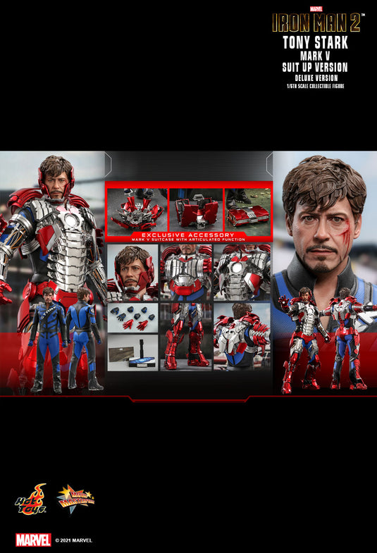 Iron Man 2 - Tony Stark MKV Suit Up Version DELUXE - MINT IN