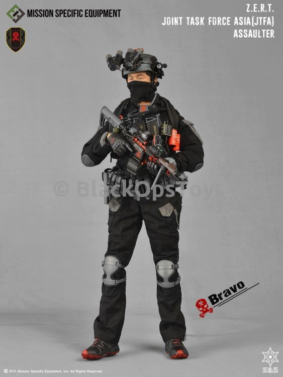 Load image into Gallery viewer, ZERT Joint Task Force Asia Black &amp; Grey Bravo Version Knee Pads

