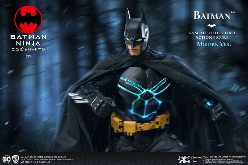 Load image into Gallery viewer, Ninja Batman Modern Ver - Black Male Body w/Armor &amp; 3D Printed Pegs
