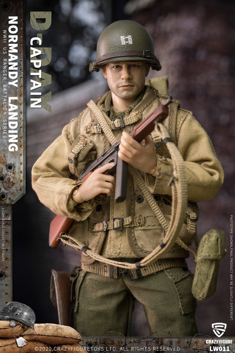 Load image into Gallery viewer, 1/12 - WWII U.S. Ranger on D-Day Captain - Male Base Body w/Headsculpt
