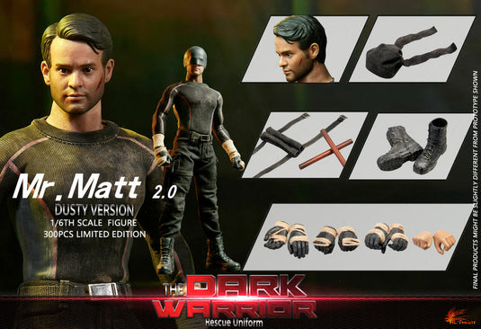 Dark Warrior - Male Head Sculpt w/Removable Mask