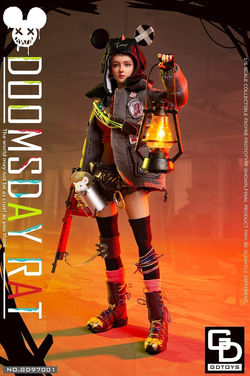 Load image into Gallery viewer, Doomsday Rat - Black Riot Helmet w/Mouse Ears
