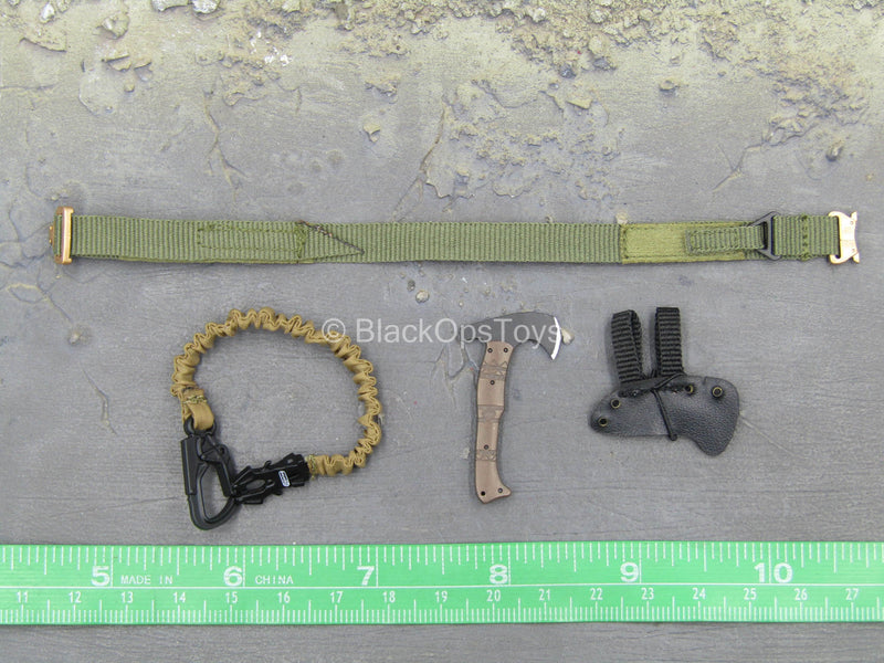 Load image into Gallery viewer, SMU Tier 1 Operator Part XII - Green Belt w/Lanyard &amp; Tomahawk
