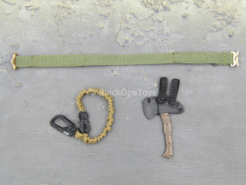 Load image into Gallery viewer, SMU Tier 1 Operator Part XII - Green Belt w/Lanyard &amp; Tomahawk
