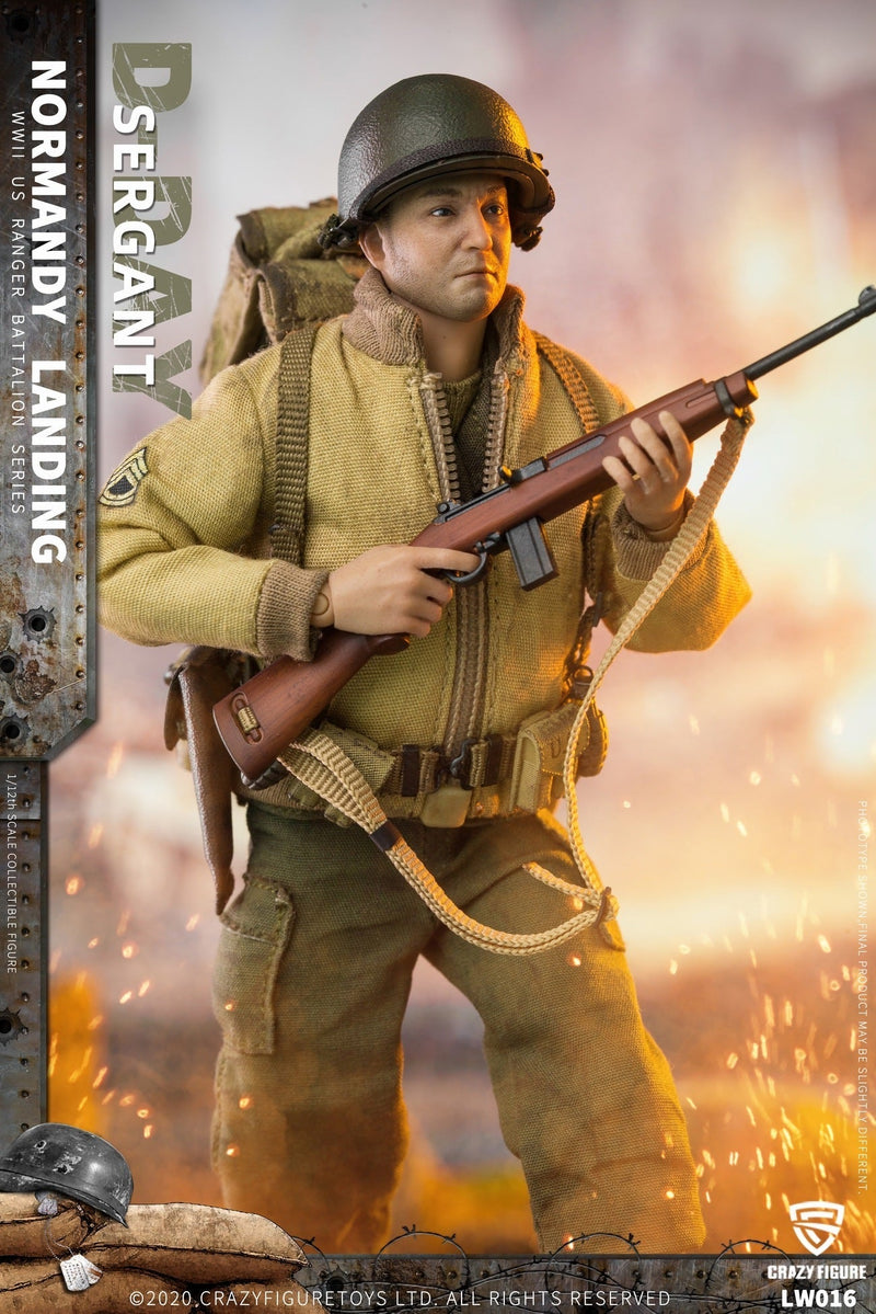 Load image into Gallery viewer, 1/12 - WWII U.S. Ranger D-Day Sergeant - Backpack w/Pouch Set
