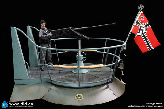 WWII - German Seaman & Stabsober w/Tower Gun Deck Diorama ABCD Set - MINT IN BOX