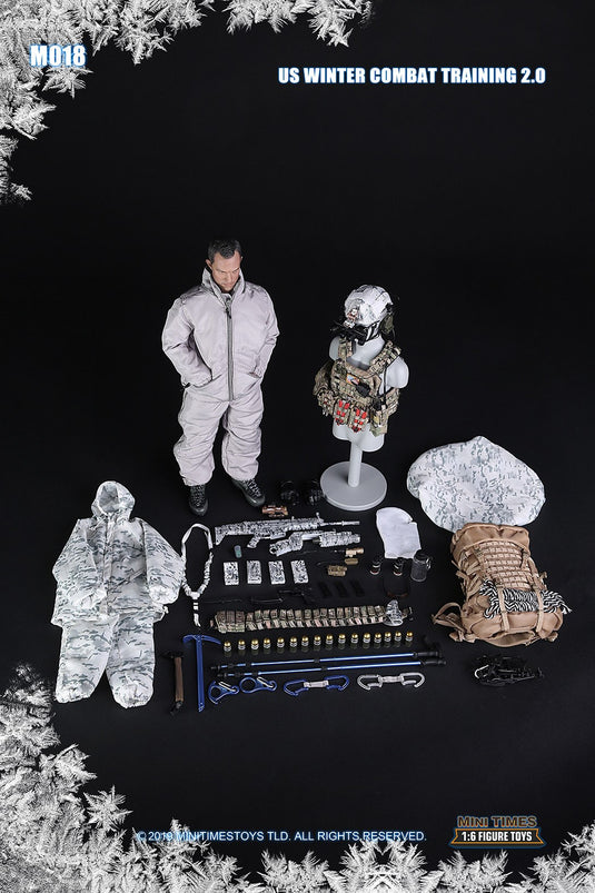 US Winter Combat Training - White Helmet w/Balaclava & GPNVG Set