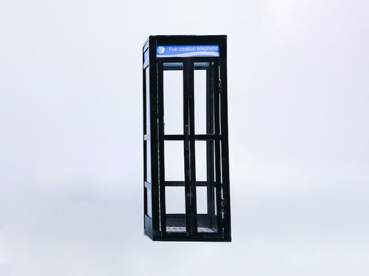 Light-Up Black Telephone Booth - MINT IN BOX
