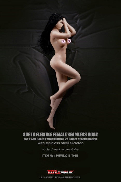 1/12 Scale - Suntan Super Flexible Female Seamless - MINT IN BOX