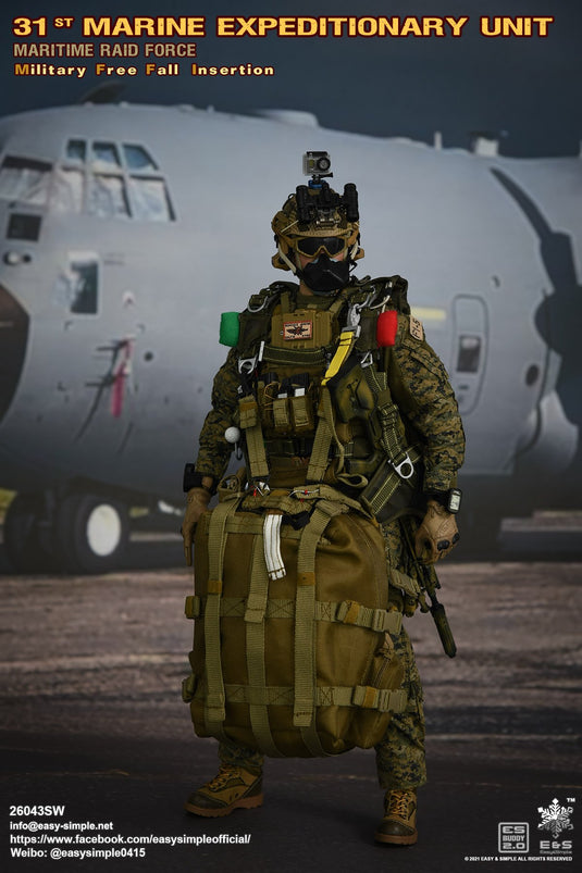 31st MEU Free Fall Insertion - Parachute w/Bag & Gear Set