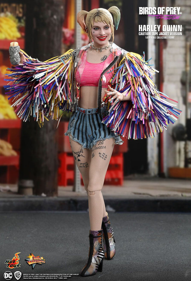 Load image into Gallery viewer, Birds Of Prey Harley Quinn - Female Caution Tape Jacket
