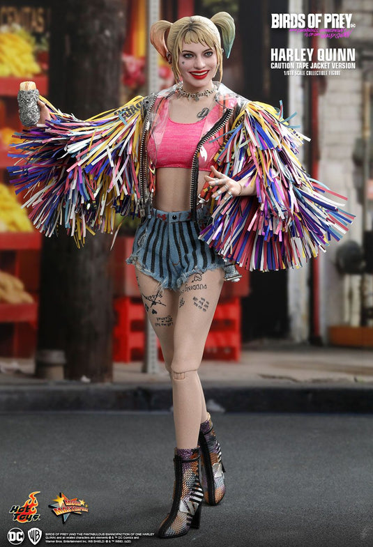 Birds Of Prey Harley Quinn - Female Caution Tape Jacket
