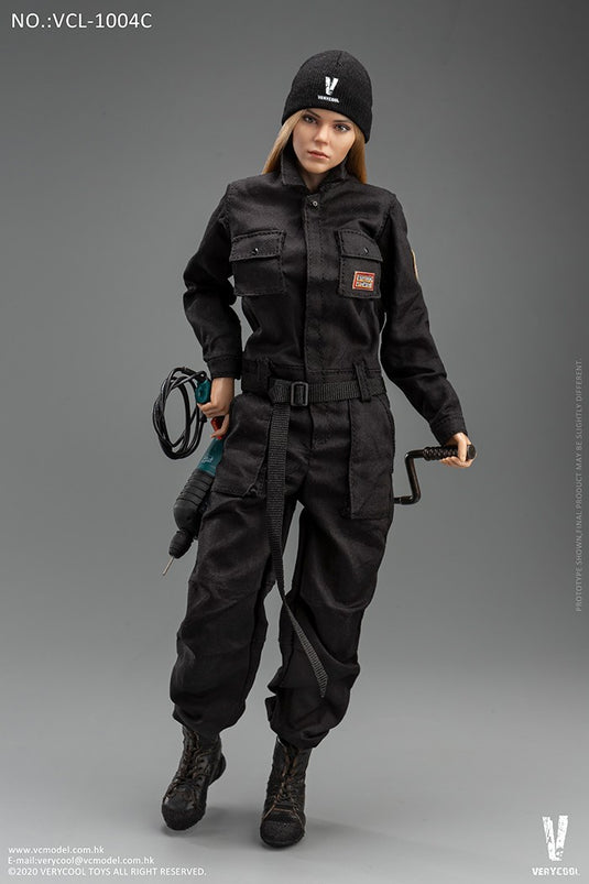 Female Work Wear - Black Jump Suit