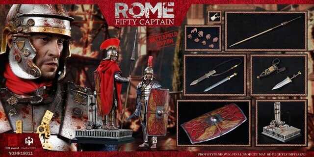 Load image into Gallery viewer, Rome Fifty Captain - Battlefield Edition - Bloody Metal Helmet
