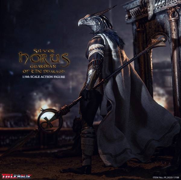 Load image into Gallery viewer, Horus Guardian of Pharaoh - Silver - Falcon Open Mouth Head Sculpt
